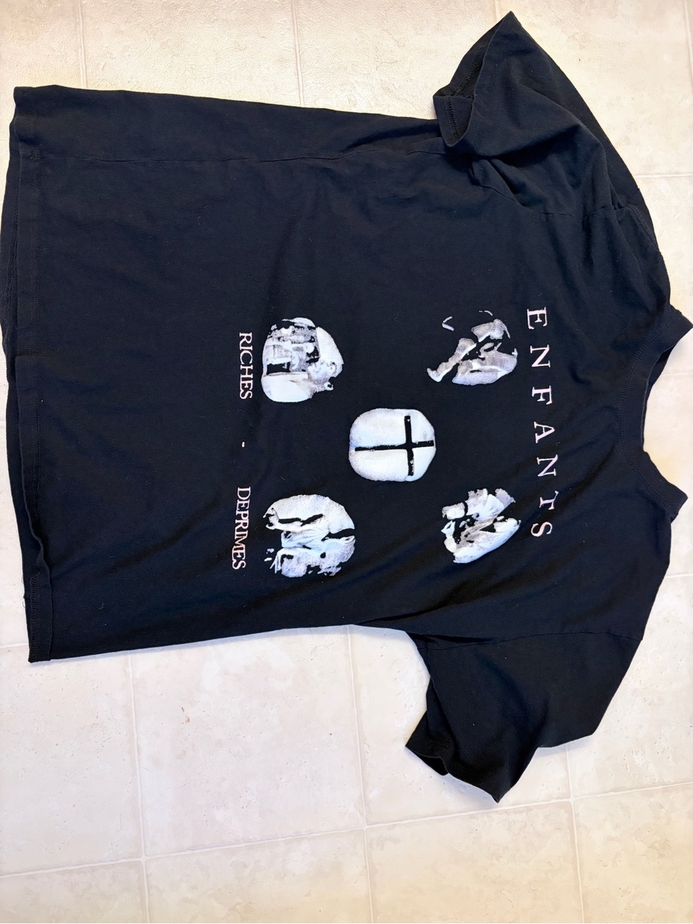 ENFANTS Men’s Black Graphic Short Sleeve Tee